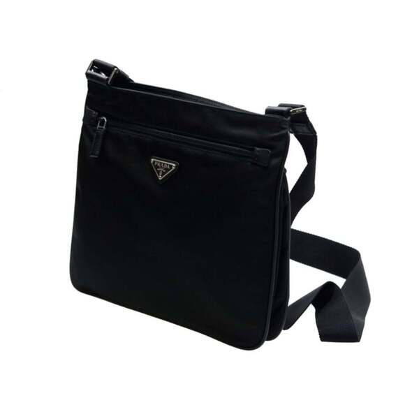 Prada Tessuto Saffiano Black Messenger Bag Cross - Picture 5 of 12